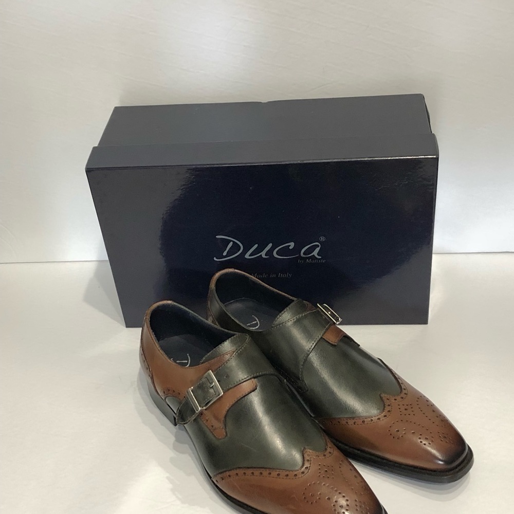 Duca shoes monk strap wingtip slip on Italian